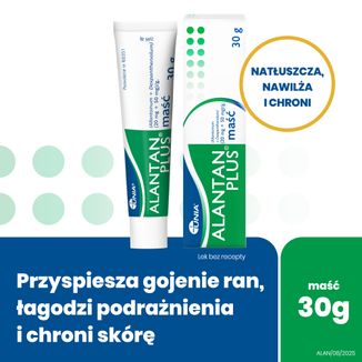 Alantan Plus (20 mg + 50 mg)/ g, maść, 30 g USZKODZONE OPAKOWANIE - 2 Alantan Plus (20 mg + 50 mg)/ g, maść, 30 g USZKODZONE OPAKOWANIE - 2 - zdjęcie produktu