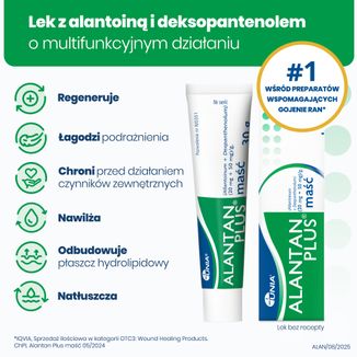 Alantan Plus (20 mg + 50 mg)/ g, maść, 30 g USZKODZONE OPAKOWANIE - 3 Alantan Plus (20 mg + 50 mg)/ g, maść, 30 g USZKODZONE OPAKOWANIE - 3 - zdjęcie produktu