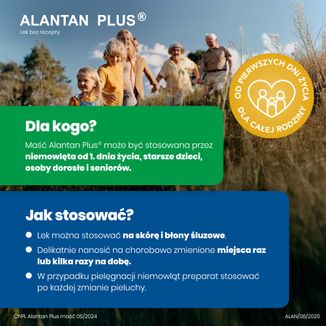 Alantan Plus (20 mg + 50 mg)/ g, maść, 30 g USZKODZONE OPAKOWANIE - 5 Alantan Plus (20 mg + 50 mg)/ g, maść, 30 g USZKODZONE OPAKOWANIE - 5 - zdjęcie produktu