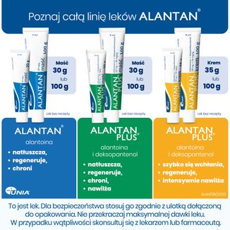 Alantan Plus (20 mg + 50 mg)/ g, maść, 30 g USZKODZONE OPAKOWANIE - 6 Alantan Plus (20 mg + 50 mg)/ g, maść, 30 g USZKODZONE OPAKOWANIE - 6 - zdjęcie produktu
