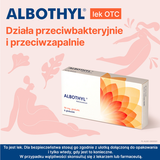 Albothyl 90 mg, 6 globulek dopochwowych - 5 - zdjęcie produktu