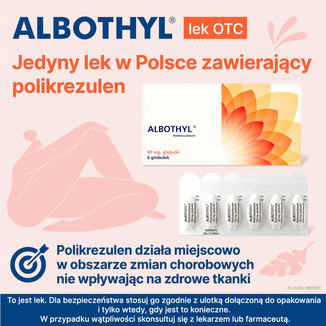 Albothyl 90 mg, 6 globulek dopochwowych - 6 - zdjęcie produktu