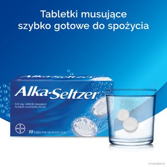 Alka-Seltzer 324 mg, 10 tabletek musujących - 4 - zdjęcie produktu