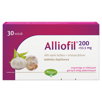Alliofil 200 mg + 53,5 mg, 30 tabletek dojelitowych - 3 - zdjęcie produktu