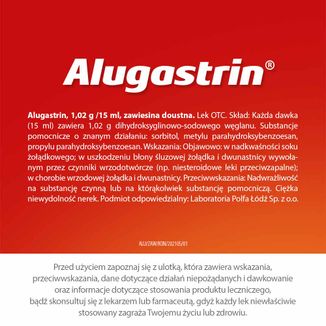 Alugastrin 1,02 g/ 15 ml, zawiesina doustna, smak miętowy, 250 ml - 7 - zdjęcie produktu