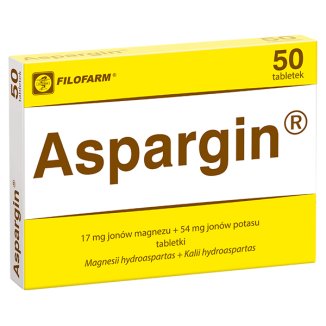Aspargin 17 mg + 54 mg, 50 tabletek - zdjęcie produktu