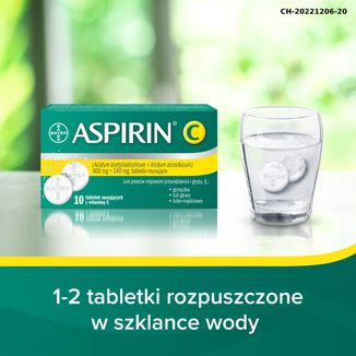 Aspirin C 400 mg + 240 mg, 10 tabletek musujących - 9 - zdjęcie produktu