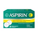 Aspirin C 400 mg + 240 mg, 20 tabletek musujących USZKODZONE OPAKOWANIE - miniaturka zdjęcia produktu