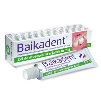 Baikadent 5,77 mg/g, żel do stosowania w jamie ustnej, 15 g - zdjęcie produktu