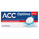 ACC Optima 600 mg, 10 tabletek musujących - miniaturka zdjęcia produktu