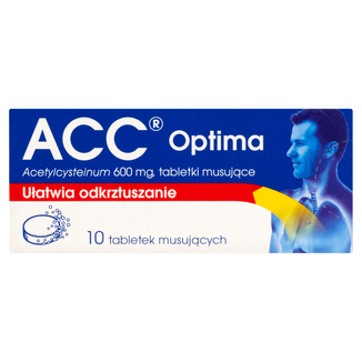 ACC Optima 600 mg, 10 tabletek musujących - 2 - zdjęcie produktu