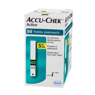 Accu-Chek Active, paski testowe do glukometru, 50 sztuk - zdjęcie produktu