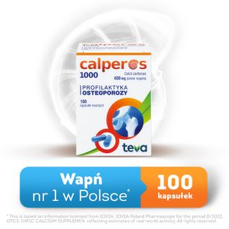 Calperos 1000 400 mg, 100 kapsułek twardych USZKODZONE OPAKOWANIE - 3 - zdjęcie produktu