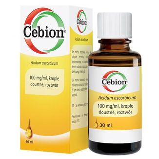 Cebion 100 mg/ ml, krople doustne dla dzieci od 28 dnia życia, 30 ml USZKODZONE OPAKOWANIE - zdjęcie produktu