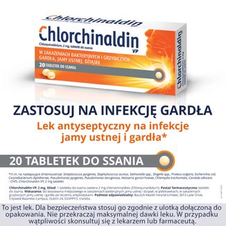 Chlorchinaldin VP 2 mg, 20 tabletek do ssania - 2 - zdjęcie produktu
