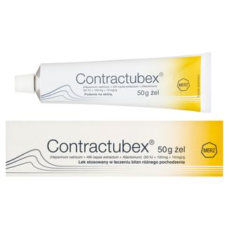 Contractubex (50 IU + 100 mg + 10 mg)/g, żel na blizny, 50 g - 2 Contractubex (50 IU + 100 mg + 10 mg)/g, żel na blizny, 50 g - 2 - zdjęcie produktu