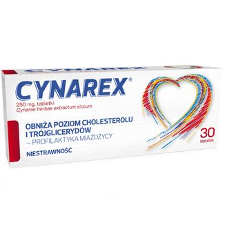 Cynarex 250 mg, 30 tabletek - zdjęcie produktu