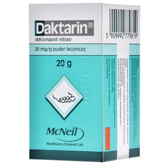 Daktarin 20 mg/ g, puder leczniczy do rozpylania na skórę, 20 g - 2 - zdjęcie produktu