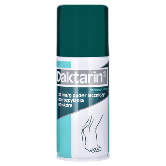 Daktarin 20 mg/ g, puder leczniczy do rozpylania na skórę, 100 g USZKODZONE OPAKOWANIE - zdjęcie produktu