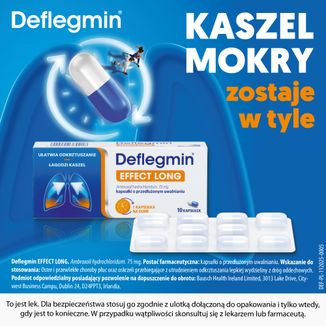 Deflegmin Effect Long 75 mg, 10 kapsułek o przedłużonym uwalnianiu - 2 - zdjęcie produktu