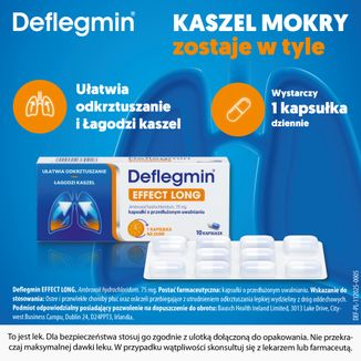 Deflegmin Effect Long 75 mg, 10 kapsułek o przedłużonym uwalnianiu - 3 - zdjęcie produktu