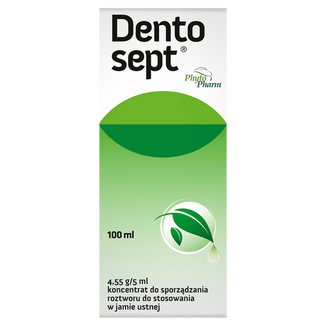 Dentosept 4,55 g/ 5 ml, koncentrat do sporządzania roztworu do stosowania w jamie ustnej, 100 ml - 2 - zdjęcie produktu