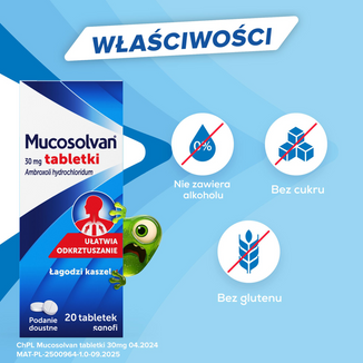 Mucosolvan 30 mg, 20 tabletek - 5 - zdjęcie produktu