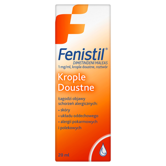 Fenistil 1 mg/ ml, krople doustne, 20 ml - zdjęcie produktu