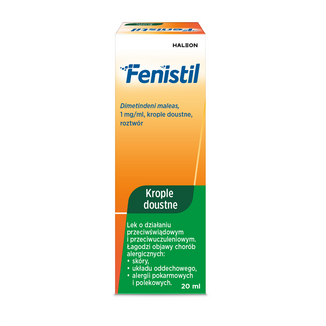 Fenistil 1 mg/ ml, krople doustne, 20 ml - 2 - zdjęcie produktu