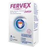Fervex Junior 280 mg + 100 mg + 10 mg, granulat do sporządzania roztworu doustnego, 8 saszetek USZKODZONE OPAKOWANIE - miniaturka zdjęcia produktu