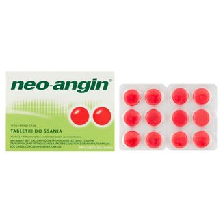 Neo-Angin 1,2 mg + 0,6 mg + 5,9 mg, 24 tabletki do ssania - 2 - zdjęcie produktu