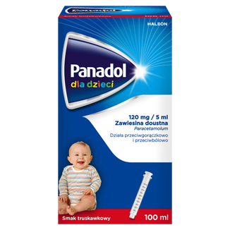 Panadol dla dzieci 120 mg/ 5 ml, zawiesina doustna, smak truskawkowy, 100 ml - 2 - zdjęcie produktu