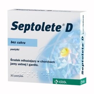 Septolete D 1 mg, bez cukru, 30 pastylek twardych - zdjęcie produktu