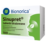 Sinupret, 100 tabletek drażowanych - miniaturka zdjęcia produktu