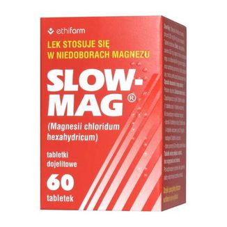 Slow-Mag 64 mg, 60 tabletek dojelitowych USZKODZONE OPAKOWANIE Slow-Mag 64 mg, 60 tabletek dojelitowych USZKODZONE OPAKOWANIE - zdjęcie produktu