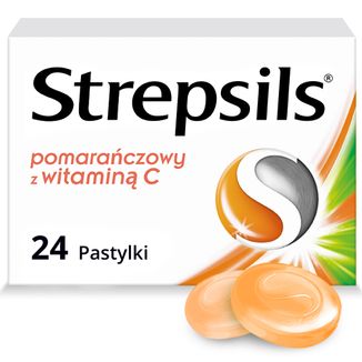 Strepsils pomarańczowy z witaminą C 1,2 mg + 0,6 mg, 24 pastylki twarde - 3 Strepsils pomarańczowy z witaminą C 1,2 mg + 0,6 mg, 24 pastylki twarde - 3 - zdjęcie produktu