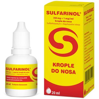 Sulfarinol (50 mg + 1 mg)/ ml, krople do nosa, 20 ml - zdjęcie produktu
