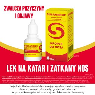 Sulfarinol (50 mg + 1 mg)/ ml, krople do nosa, 20 ml - 2 - zdjęcie produktu