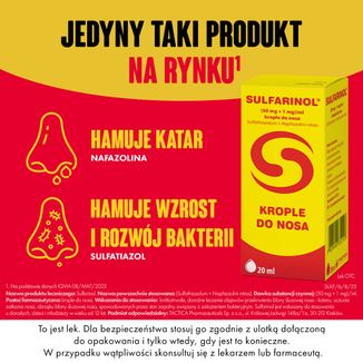 Sulfarinol (50 mg + 1 mg)/ ml, krople do nosa, 20 ml - 3 - zdjęcie produktu