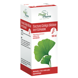 Tinctura Ginkgo Bilobae Phytopharm 4,525 g/ 5 ml, płyn doustny, 100 ml - zdjęcie produktu