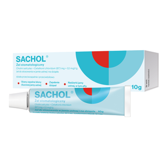 Sachol (87,1 mg + 0,1 mg)/g, żel stomatologiczny, 10 g USZKODZONE OPAKOWANIE - zdjęcie produktu