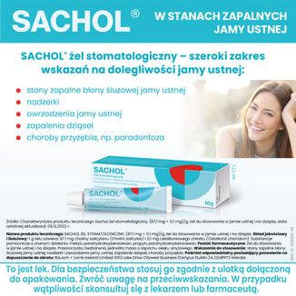 Sachol (87,1 mg + 0,1 mg)/g, żel stomatologiczny, 10 g USZKODZONE OPAKOWANIE - 3 - zdjęcie produktu