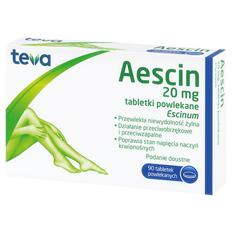 Aescin 20 mg, 90 tabletek powlekanych - zdjęcie produktu
