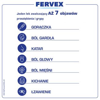 Fervex 500 mg + 200 mg + 25 mg, granulat do sporządzania roztworu doustnego, smak cytrynowy, 8 saszetek KRÓTKA DATA - 4 - zdjęcie produktu