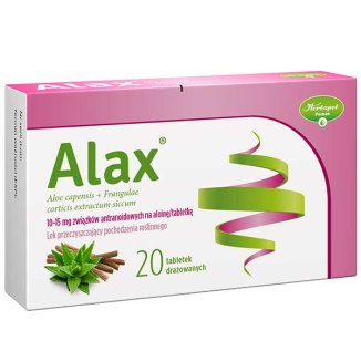 Alax 35 mg + 42 mg, 20 tabletek drażowanych - zdjęcie produktu