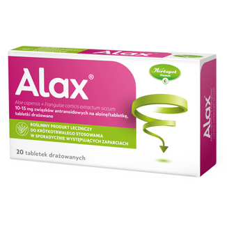 Alax 35 mg + 42 mg, 20 tabletek drażowanych - 2 - zdjęcie produktu