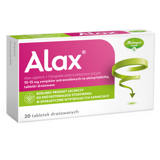 Alax 35 mg + 42 mg, 20 tabletek drażowanych - 3 - zdjęcie produktu