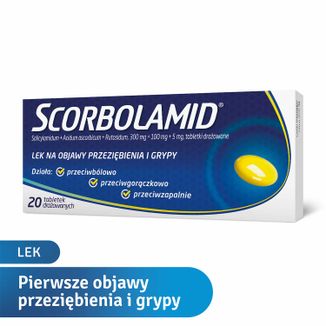 Scorbolamid 300 mg +100 mg + 5 mg, 20 tabletek drażowanych - 2 - zdjęcie produktu