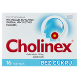 Cholinex 150 mg, bez cukru, 16 pastylek do ssania - miniaturka zdjęcia produktu