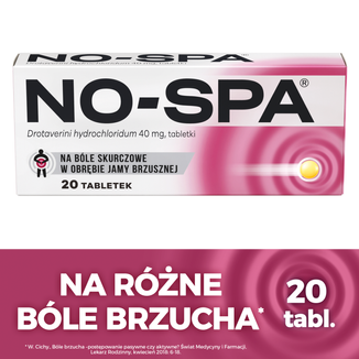 No-Spa 40 mg, 20 tabletek - 2 No-Spa 40 mg, 20 tabletek - 2 - zdjęcie produktu